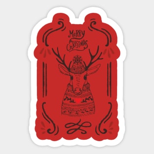 O deer Christmas Sticker